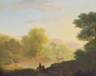 Scène côtière imaginaire, avec le Temple de Vénus à Baiae, 1773